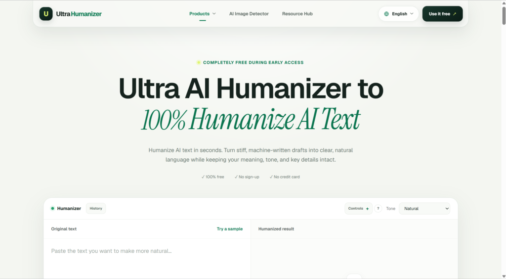 ultrahumanizer homepage